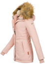 Marikoo Akira warme Damen Winter Jacke mit Kapuze B601 Rosa Größe S - Gr. 36