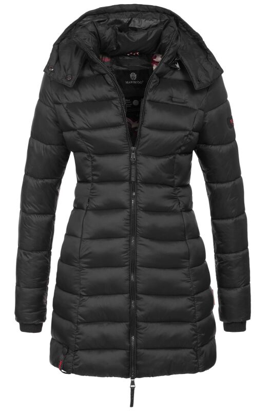 Marikoo Abendsternchen Damen Winter Jacke gesteppt B603 Schwarz-Größe XS - Gr. 34