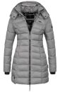 Marikoo Abendsternchen Damen Winter Jacke gesteppt B603 Grau-Größe XXL - Gr. 44