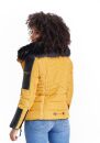 Navahoo Yuki Damen Winterjacke gesteppt warm  mit Teddyfell B604