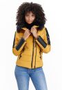 Navahoo Yuki Damen Winterjacke gesteppt warm  mit Tedyfell B604