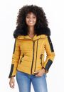 Navahoo Yuki Damen Winterjacke gesteppt warm  mit Tedyfell B604
