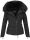 Navahoo Yuki Damen Winterjacke gesteppt warm  mit Teddyfell B604 Schwarz Größe XS - Gr. 34