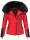 Navahoo Yuki Damen Winterjacke gesteppt warm  mit Tedyfell B604 Rot Größe XS - Gr. 34