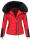 Navahoo Yuki Damen Winterjacke gesteppt warm  mit Tedyfell B604 Rot Größe XS - Gr. 34