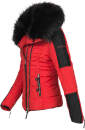Navahoo Yuki Damen Winterjacke gesteppt warm  mit Tedyfell B604 Rot Größe S - Gr. 36