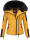 Navahoo Yuki Damen Winterjacke gesteppt warm  mit Teddyfell B604 Gelb Größe XS - Gr. 34