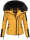 Navahoo Yuki Damen Winterjacke gesteppt warm  mit Tedyfell B604 Gelb Größe L - Gr. 40