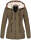 Marikoo Maiglöckchen Damen Winter Jacke mit Teddyfell B610 Grün Größe XS - Gr. 34