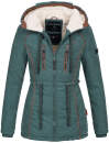 Marikoo Maiglöckchen Damen Winter Jacke mit Teddyfell B610 Forest Größe S - Gr. 36