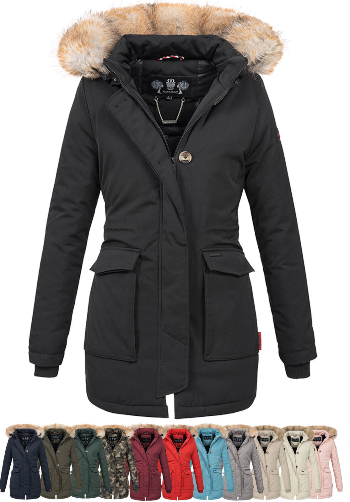 navahoo damen sehr warme winter jacke mantel winter parka schneeengel navahoo damen sehr warme winter jacke mantel winter parka schneeengel