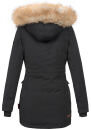 Navahoo Schneeengel Damen Winter Jacke warm gefüttert mit Kapuze B612 Schwarz Größe XS - Gr. 34