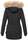 Navahoo Schneeengel Damen Winter Jacke warm gefüttert mit Kapuze B612 Schwarz Größe M - Gr. 38