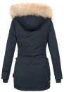 Navahoo Schneeengel Damen Winter Jacke warm gefüttert mit Kapuze B612 Navy Größe XS - Gr. 34