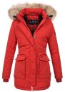 Navahoo Schneeengel Damen Winter Jacke warm gefüttert mit Kapuze B612 Rot Größe XS - Gr. 34