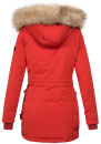 Navahoo Schneeengel Damen Winter Jacke warm gefüttert mit Kapuze B612 Rot Größe S - Gr. 36