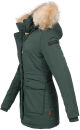 Navahoo Schneeengel Damen Winter Jacke warm gefüttert mit Kapuze B612 Grün Größe S - Gr. 36