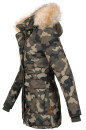 Navahoo Schneeengel Damen Winter Jacke warm gefüttert mit Kapuze B612 Camouflage - Army Größe M - Gr. 38