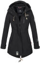 Marikoo Zimtzicke Damen Outdoor Softshell Jacke lang  B614 Schwarz Größe M - Gr. 38