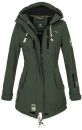 Marikoo Zimtzicke Damen Outdoor Softshell Jacke lang...