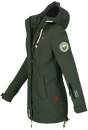 Marikoo Zimtzicke Damen Outdoor Softshell Jacke lang  B614 Grün Größe XS - Gr. 34