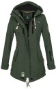 Marikoo Zimtzicke Damen Outdoor Softshell Jacke lang  B614 Grün Größe L - Gr. 40