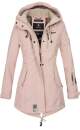 Marikoo Zimtzicke Damen Outdoor Softshell Jacke lang  B614 Rosa Größe XL - Gr. 42