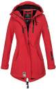 Marikoo Zimtzicke Damen Outdoor Softshell Jacke lang  B614 Rot Größe XS - Gr. 34