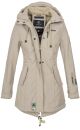Marikoo Zimtzicke Damen Outdoor Softshell Jacke lang...