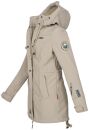 Marikoo Zimtzicke Damen Outdoor Softshell Jacke lang  B614 Hellgrau Größe S - Gr. 36
