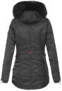 Navahoo Schätzchen Damen Winter Jacke mit Teddyfell und Kunstfell B615 Schwarz Größe XS - Gr. 34