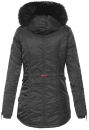 Navahoo Schätzchen Damen Winter Jacke mit Teddyfell und Kunstfell B615 Schwarz Größe S - Gr. 36