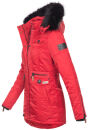 Navahoo Schätzchen Damen Winter Jacke mit Teddyfell und Kunstfell B615 Rot Größe XS - Gr. 34
