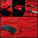 Navahoo Schätzchen Damen Winter Jacke mit Teddyfell und Kunstfell B615 Rot Größe XS - Gr. 34