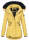 Navahoo Schätzchen Damen Winter Jacke mit Teddyfell und Kunstfell B615 Gelb Größe S - Gr. 36
