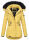 Navahoo Schätzchen Damen Winter Jacke mit Teddyfell und Kunstfell B615 Gelb Größe S - Gr. 36