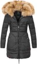 Marikoo Knuddelmaus warm gefütterte Damen Winter Jacke mit Teddyfell B616