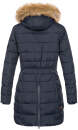 Marikoo Knuddelmaus warm gefütterte Damen Winter Jacke mit Teddyfell B616 Navy Größe XS - Gr. 34