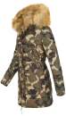 Marikoo Knuddelmaus warm gefütterte Damen Winter Jacke mit Teddyfell B616 Camouflage - Army Größe L - Gr. 40