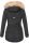 Marikoo Damen Winterjacke mit Kapuze und Kunstfell lang B617  Schwarz Größe XXL - Gr. 44
