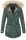 Marikoo Damen Winterjacke mit Kapuze und Kunstfell lang B617  Grün Größe M - Gr. 38
