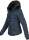 Marikoo warme Damen Winter Jacke gesteppt mit Kunstfell B618 Navy Größe XS - Gr. 34