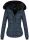 Marikoo warme Damen Winter Jacke gesteppt mit Kunstfell B618 Navy Größe M - Gr. 38