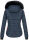Marikoo warme Damen Winter Jacke gesteppt mit Kunstfell B618 Navy Größe XXL - Gr. 44