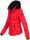 Marikoo warme Damen Winter Jacke gesteppt mit Kunstfell B618 Rot Größe L - Gr. 40