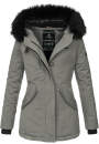 Navahoo Nisam Damen Winter Jacke warm gefüttert B626 Grau Größe XS - Gr. 34
