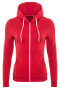 Damen Sweatshirt Hoodie mit Kapuze B206 Corail-Rot...