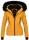 Navahoo Damen Winter Jacke warm gefüttert Teddyfell B361 Gelb Größe M - Gr. 38