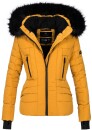 Navahoo Damen Winter Jacke warm gefüttert Teddyfell B361 Gelb Größe XL - Gr. 42