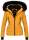 Navahoo Damen Winter Jacke warm gefüttert Teddyfell B361 Gelb Größe L - Gr. 40